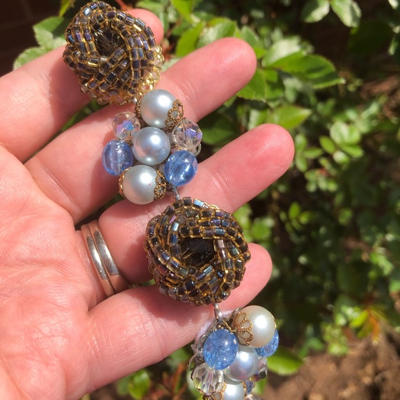 Hand Crafted Jewelry - “Bluebird” 🪺🪺 Hand crafted bracelet from upcycled earrings 🪺🪺